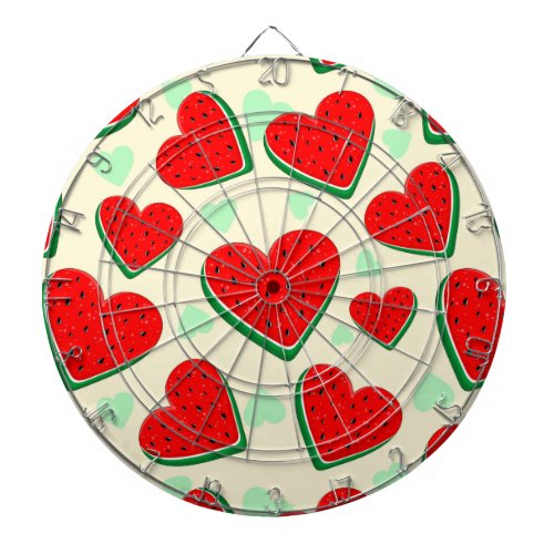 Watermelon Heart Valentines Day Free Palestine Dart Board