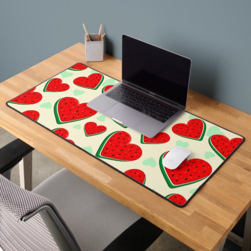 Watermelon Heart Valentines Day Free Palestine Desk Mat