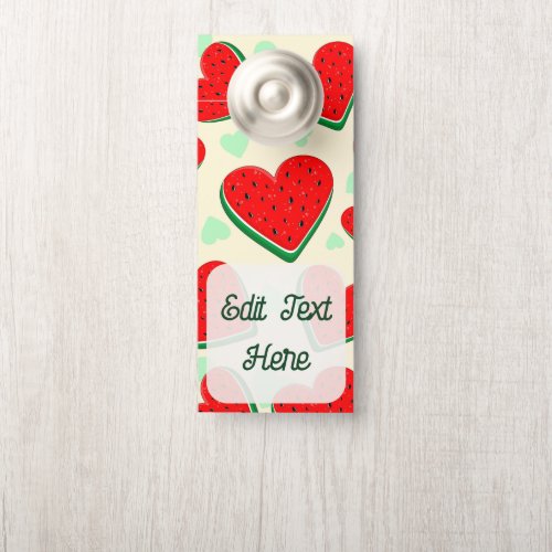 Watermelon Heart Valentines Day Free Palestine Door Hanger
