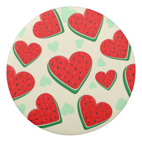Watermelon Heart Valentines Day Free Palestine Eraser
