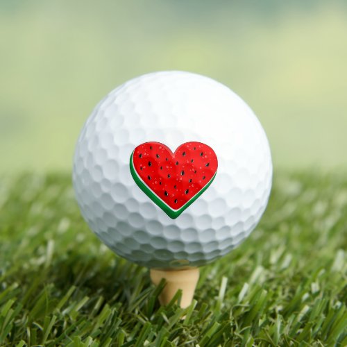 Watermelon Heart Valentines Day Free Palestine Golf Balls