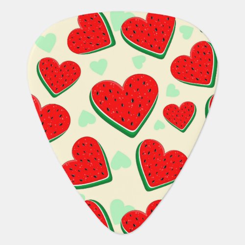 Watermelon Heart Valentines Day Free Palestine Guitar Pick