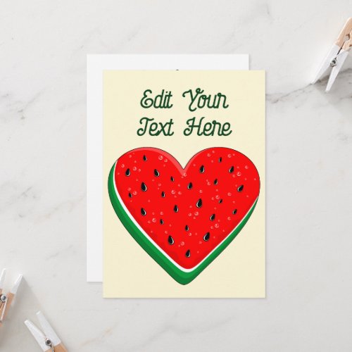 Watermelon Heart Valentines Day Free Palestine Invitation
