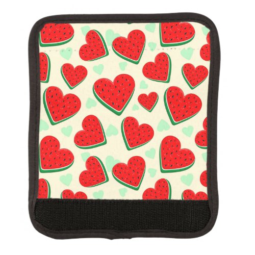 Watermelon Heart Valentines Day Free Palestine Luggage Handle Wrap