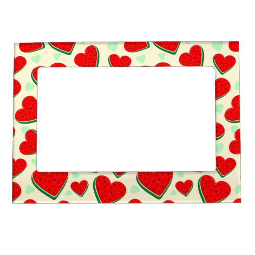 Watermelon Heart Valentines Day Free Palestine Magnetic Frame