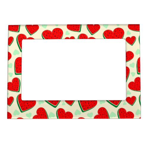Watermelon Heart Valentines Day Free Palestine Magnetic Frame