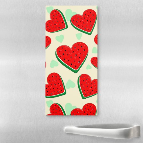 Watermelon Heart Valentines Day Free Palestine Magnetic Notepad
