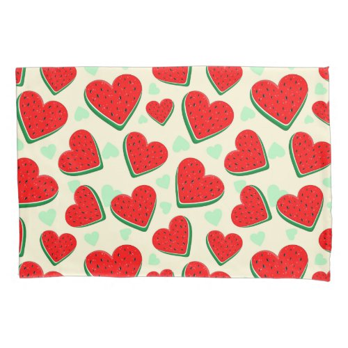 Watermelon Heart Valentines Day Free Palestine Pillow Case