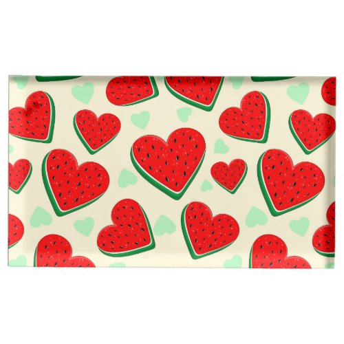 Watermelon Heart Valentines Day Free Palestine Place Card Holder