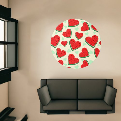 Watermelon Heart Valentines Day Free Palestine Rug