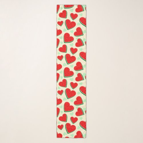 Watermelon Heart Valentines Day Free Palestine Scarf