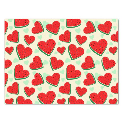 Watermelon Heart Valentines Day Free Palestine Tissue Paper
