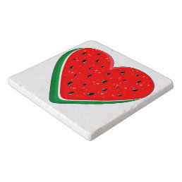 Watermelon Heart Valentine&#39;s Day Free Palestine Trivet