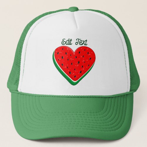 Watermelon Heart Valentines Day Free Palestine Trucker Hat