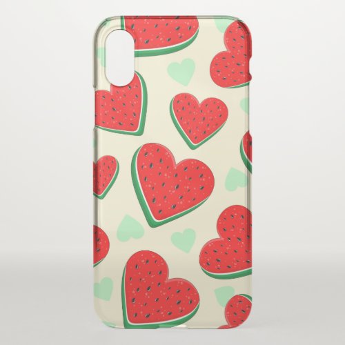 Watermelon Heart Valentines Day Free Palestine iPhone X Case