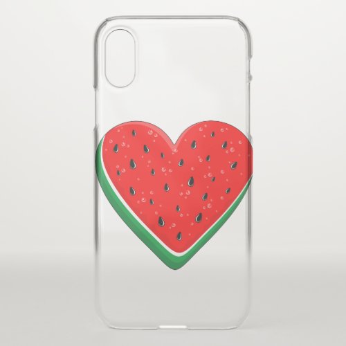 Watermelon Heart Valentines Day Free Palestine iPhone X Case