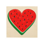 Watermelon Heart Valentine&#39;s Day Free Palestine Wood Wall Art