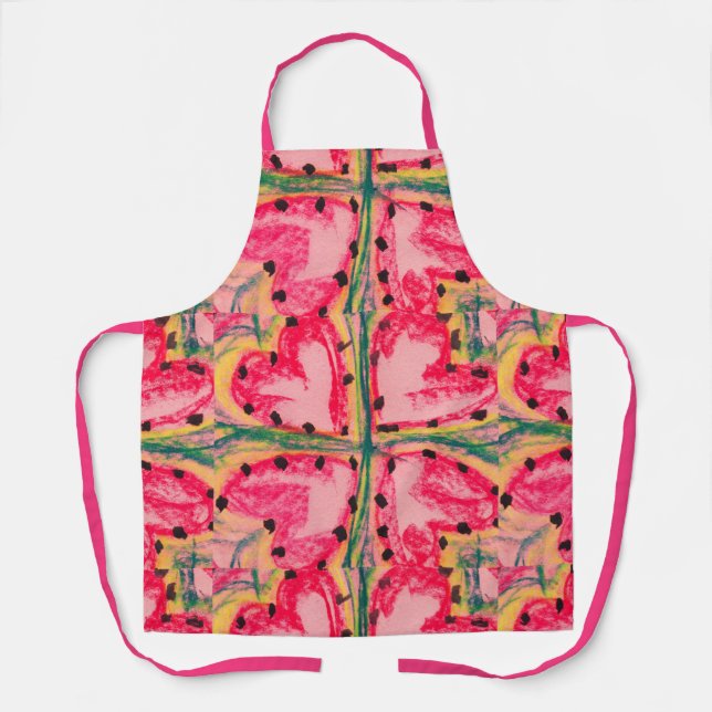 Watermelon Hearts Apron (Front)