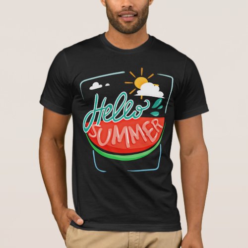 Watermelon Hello Summer T_Shirt