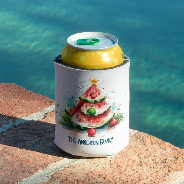 Watermelon I Christmas In July  Can Cooler (In Situ Pool)
