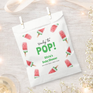 Watermelon Ice Cream Popcicle Baby Shower Favor Bag