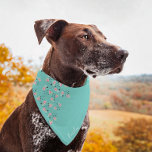 Watermelon Ice Cream Seeds Script Name Pet Bandana<br><div class="desc">Cute Pet Name Bandana with Watermelon Pops</div>