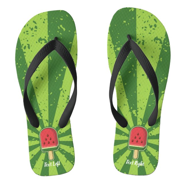 Watermelon Ice Cream Stick Flip Flops (Footbed)