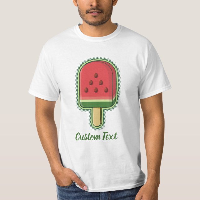 Watermelon Ice Cream Stick T-Shirt (Front)