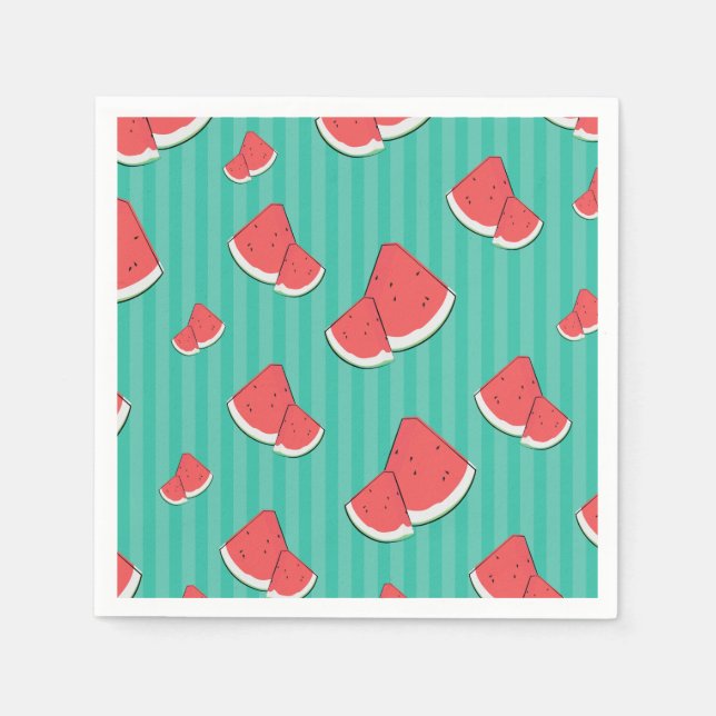 Watermelon Illustration Napkins (Front)