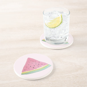 Watermelon Illustration Watercolor Hand-painted Coaster