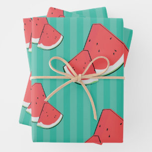Watermelon Illustration Wrapping Paper Sheets