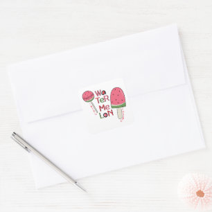 Watermelon in Summer or Winter how do you like it? Square Sticker