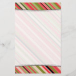 [ Thumbnail: Watermelon-Inspired Stripes Pattern Stationery ]