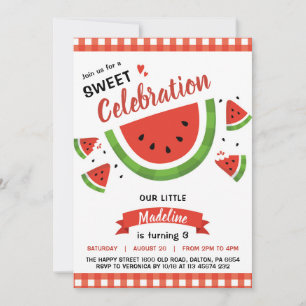 Watermelon Invitation for Birthday Party Fruit