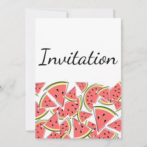 Watermelon invitation vertical