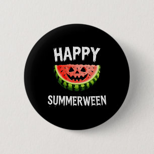 Watermelon Jack O Lantern Summer Halloween Happy S Button