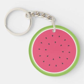 Watermelon Keychain by imaginarystory at Zazzle