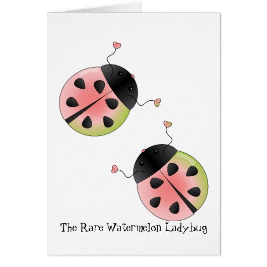 Watermelon Ladybug Cards (Front)