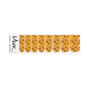 Watermelon Lemon Gold Minx Nail Art