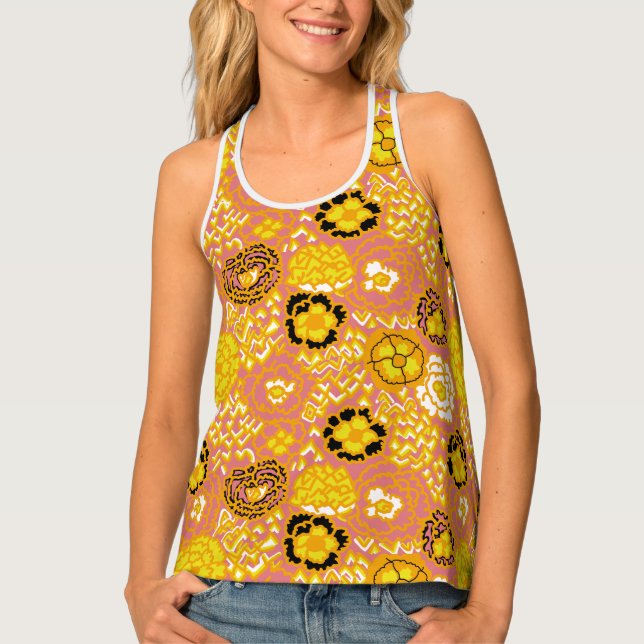 Watermelon Lemon Gold Tank Top (Front)