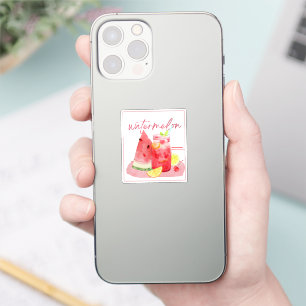 Watermelon Lemonade Watercolor Art Sticker