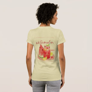 Watermelon Lemonade Watercolor Art T-Shirt