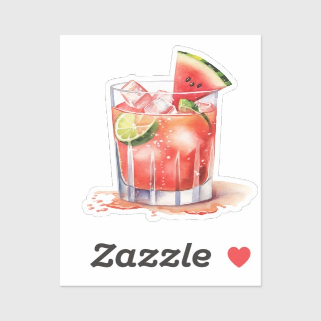 Watermelon Lime Cocktail Sticker (Sheet)