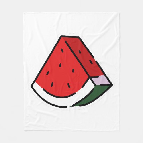 Watermelon logo as a symbol of resistance of the P Fleece Blanket