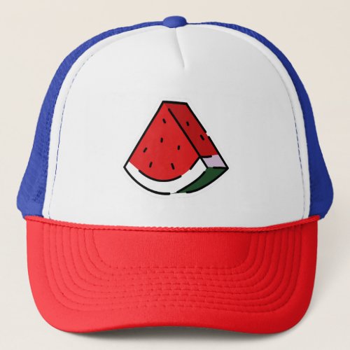 Watermelon logo as a symbol of resistance of the P Trucker Hat