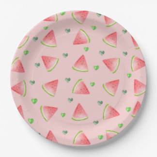 Watermelon Love Pattern Paper Plates