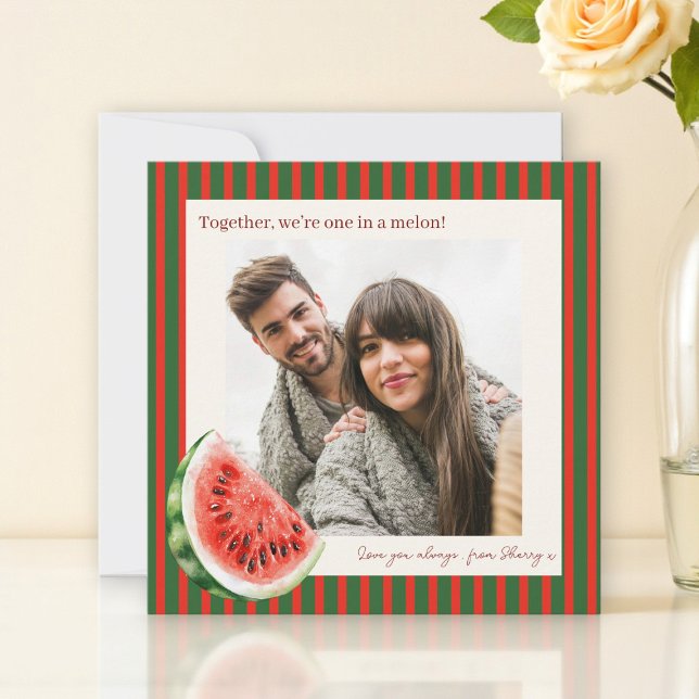 Watermelon Love Photo Valentine Card (Creator Uploaded)