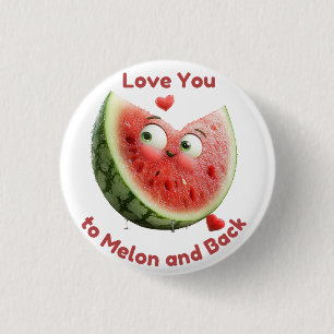 Watermelon Love: Sweet & Juicy Heart Button