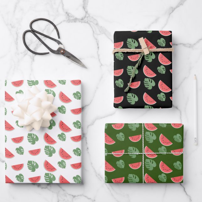 Watermelon Love Wrapping Paper Sheets (Front)