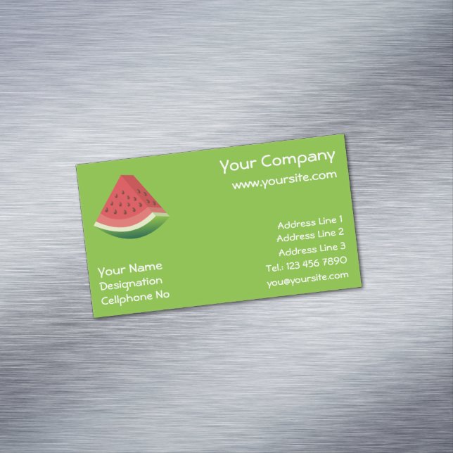 Watermelon Magnetic Business Card (In Situ)